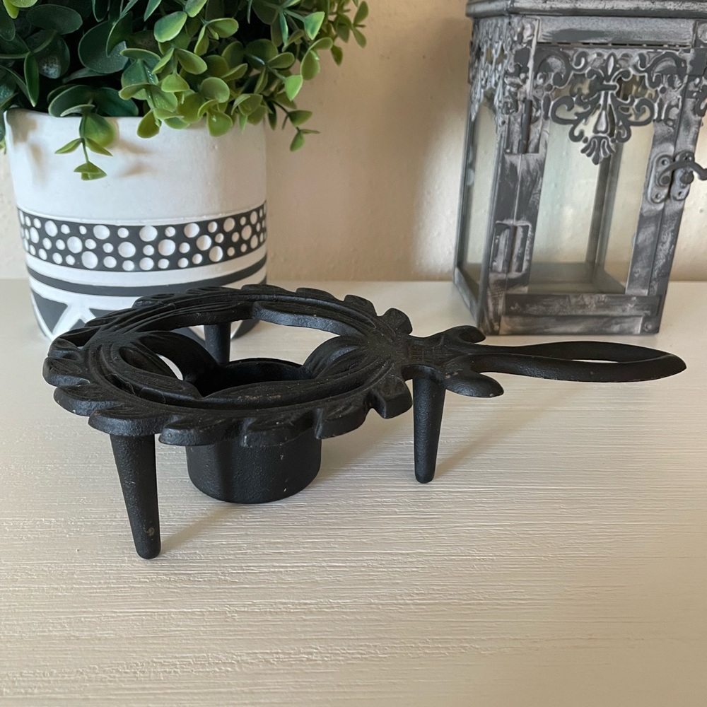 Vintage Wrought Iron Chafing Dish Votive Candle Food Warmer Trivet Robert Emig